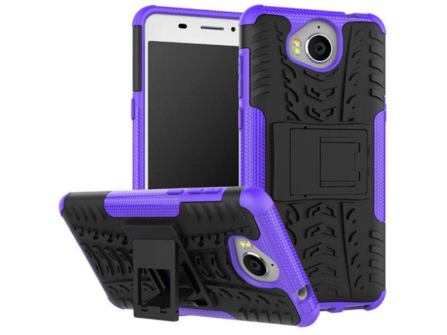 Чехол Yotrix Shockproof case для Huawei Y5 2017 (фиолетовый, пластиковый)