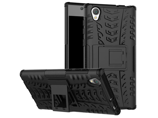 Чехол Yotrix Shockproof case для Sony Xperia L1 (черный, пластиковый)