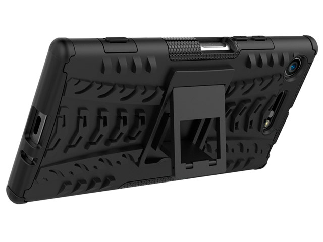 Чехол Yotrix Shockproof case для Sony Xperia XZ1 (черный, пластиковый)