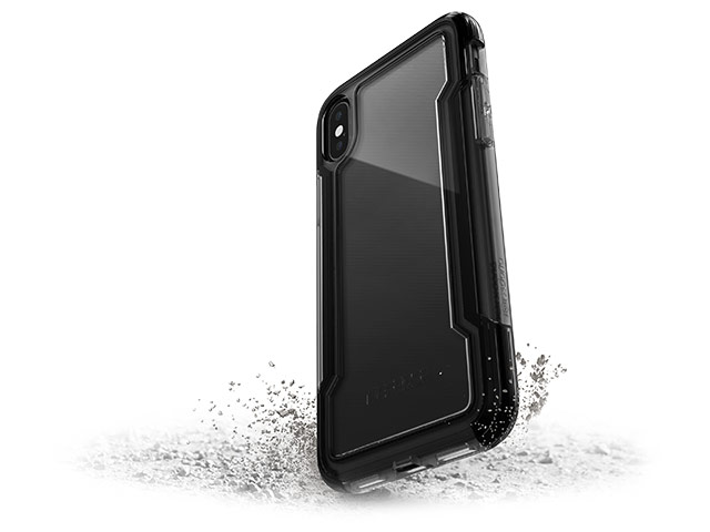 Чехол X-doria Defense Clear для Apple iPhone X (черный, пластиковый)