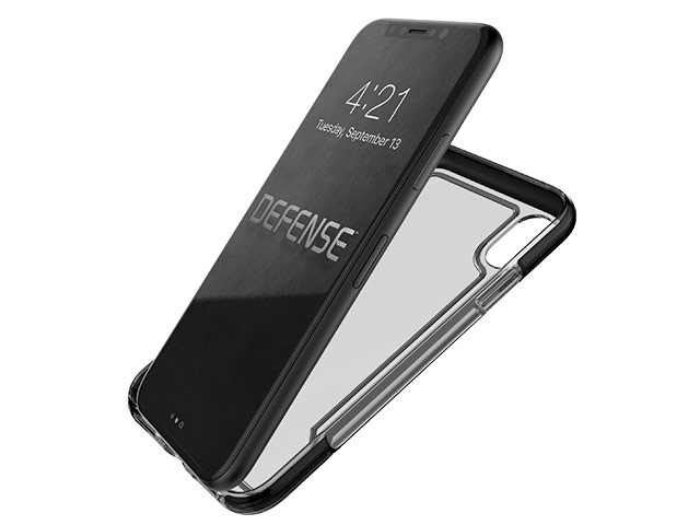 Чехол X-doria Defense Clear для Apple iPhone X (черный, пластиковый)