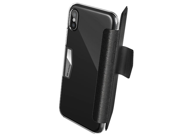 Чехол X-doria Engage Folio case для Apple iPhone X (черный, кожаный)