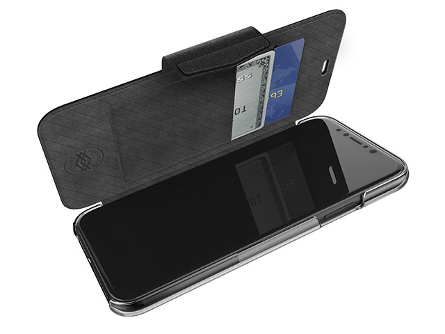 Чехол X-doria Engage Folio case для Apple iPhone X (черный, кожаный)