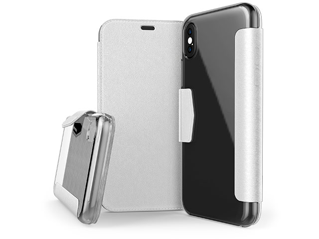 Чехол X-doria Engage Folio case для Apple iPhone X (белый, кожаный)