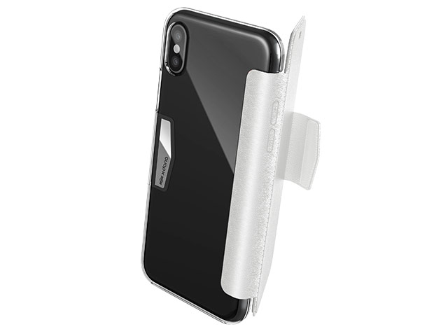 Чехол X-doria Engage Folio case для Apple iPhone X (белый, кожаный)