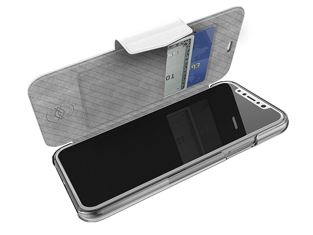 Чехол X-doria Engage Folio case для Apple iPhone X (белый, кожаный)