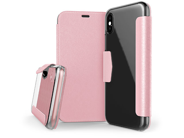 Чехол X-doria Engage Folio case для Apple iPhone X (розовый, кожаный)