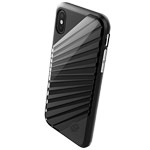 Чехол X-doria Revel Lux Case для Apple iPhone X (Black Rays, пластиковый)