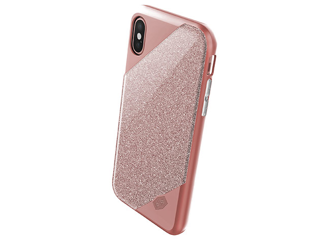 Чехол X-doria Revel Lux Case для Apple iPhone X (Rose Gold Gradient Glitter, пластиковый)