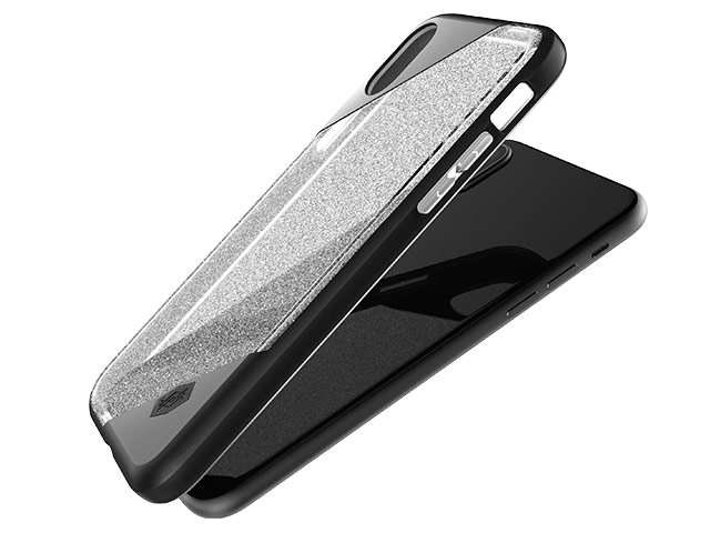 Чехол X-doria Revel Lux Case для Apple iPhone X (Black Gradient Glitter, пластиковый)
