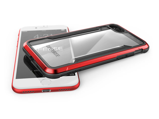 Чехол X-doria Defense Shield для Apple iPhone 8 (красный, маталлический)