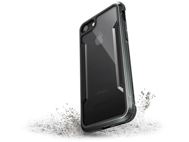 Чехол X-doria Defense Shield для Apple iPhone 8 (черный, маталлический)