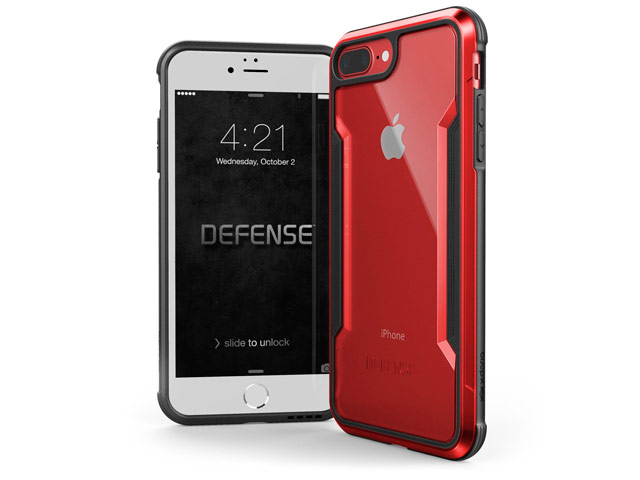 Чехол X-doria Defense Shield для Apple iPhone 8 plus (красный, маталлический)
