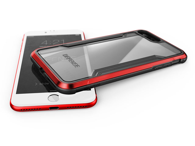 Чехол X-doria Defense Shield для Apple iPhone 8 plus (красный, маталлический)