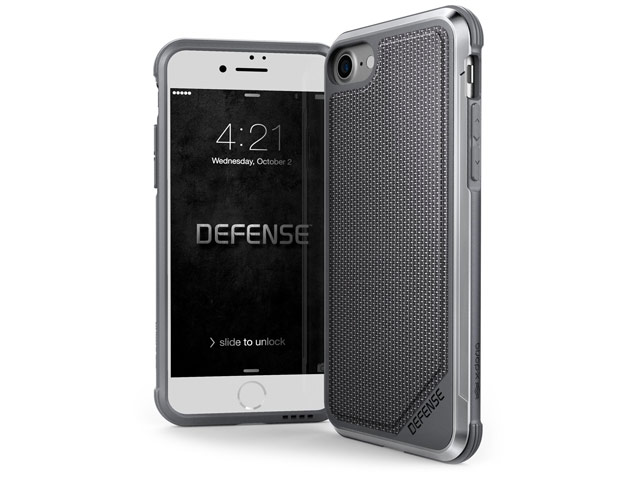 Чехол X-doria Defense Lux для Apple iPhone 8 (Gray Nylon, маталлический)
