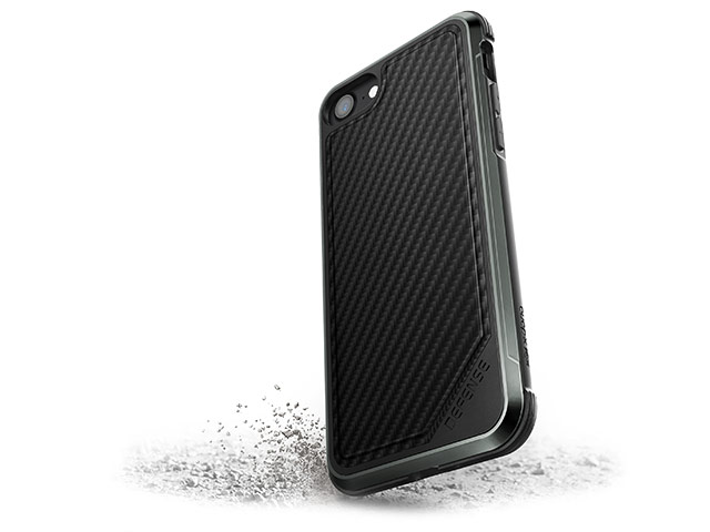 Чехол X-doria Defense Lux для Apple iPhone 8 (Black Carbon, маталлический)