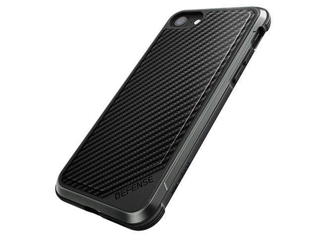 Чехол X-doria Defense Lux для Apple iPhone 8 (Black Carbon, маталлический)