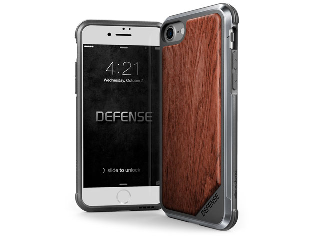 Чехол X-doria Defense Lux для Apple iPhone 8 (Wood, маталлический)