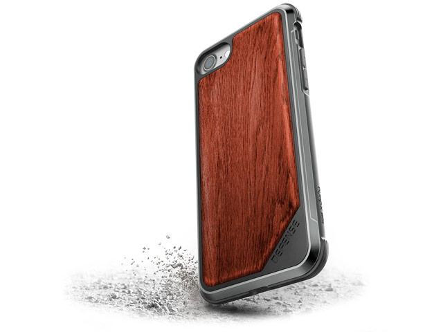 Чехол X-doria Defense Lux для Apple iPhone 8 (Wood, маталлический)