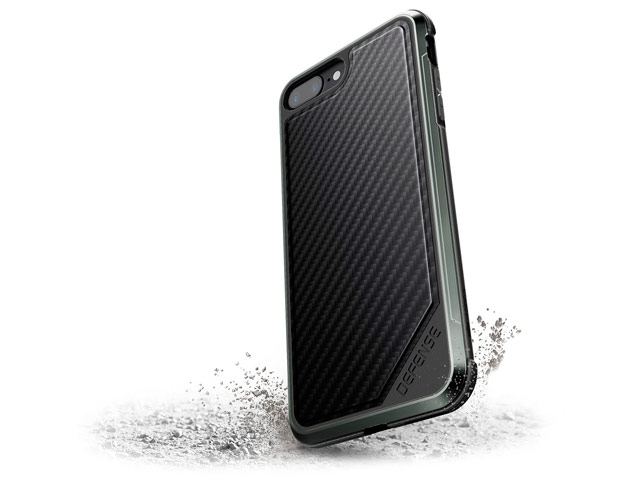 Чехол X-doria Defense Lux для Apple iPhone 8 plus (Black Carbon, маталлический)