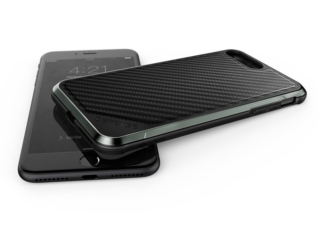 Чехол X-doria Defense Lux для Apple iPhone 8 plus (Black Carbon, маталлический)