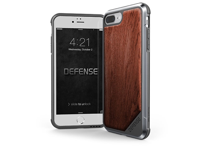 Чехол X-doria Defense Lux для Apple iPhone 8 plus (Wood, маталлический)