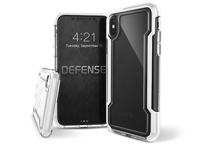 Чехол X-doria Defense Clear для Apple iPhone X (белый, пластиковый)