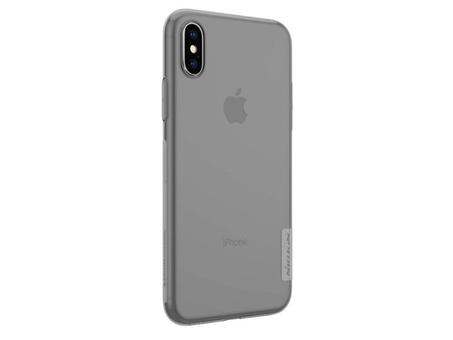 Чехол Nillkin Nature case для Apple iPhone X (серый, гелевый)