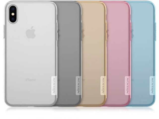 Чехол Nillkin Nature case для Apple iPhone X (серый, гелевый)