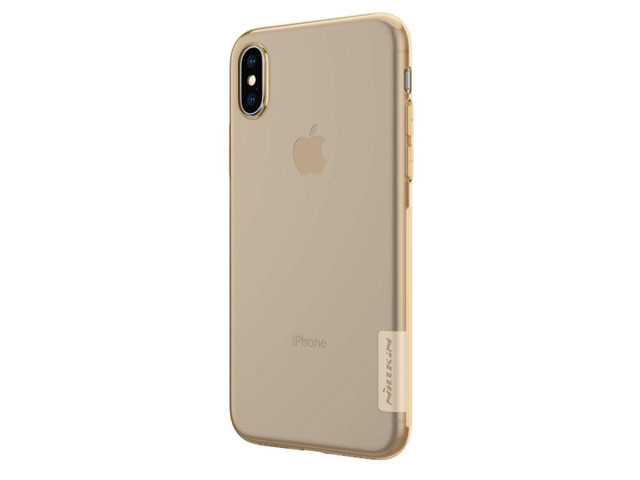 Чехол Nillkin Nature case для Apple iPhone X (золотистый, гелевый)