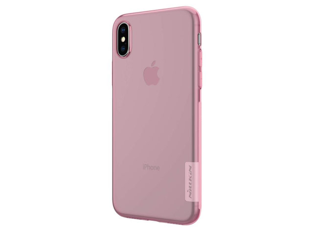 Чехол Nillkin Nature case для Apple iPhone X (розовый, гелевый)