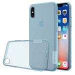 Чехол Nillkin Nature case для Apple iPhone X (голубой, гелевый)