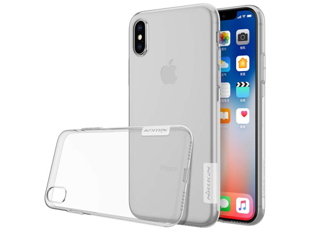 Чехол Nillkin Nature case для Apple iPhone X (прозрачный, гелевый)