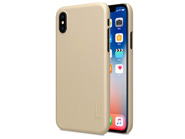 Чехол Nillkin Hard case для Apple iPhone X (золотистый, пластиковый)