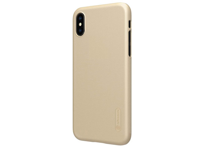 Чехол Nillkin Hard case для Apple iPhone X (золотистый, пластиковый)