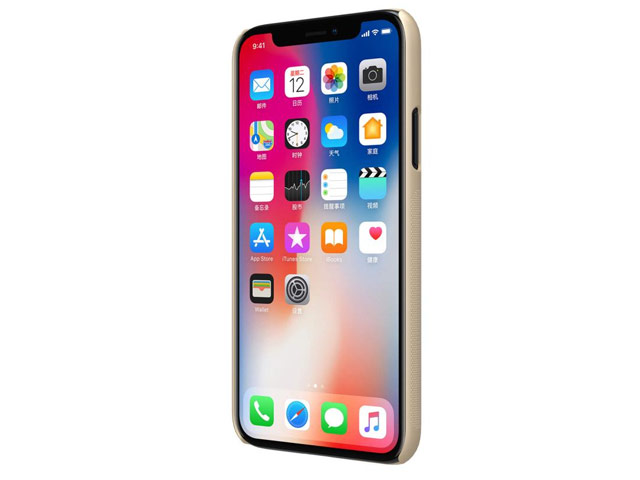 Чехол Nillkin Hard case для Apple iPhone X (золотистый, пластиковый)