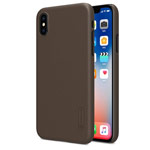 Чехол Nillkin Hard case для Apple iPhone X (темно-коричневый, пластиковый)