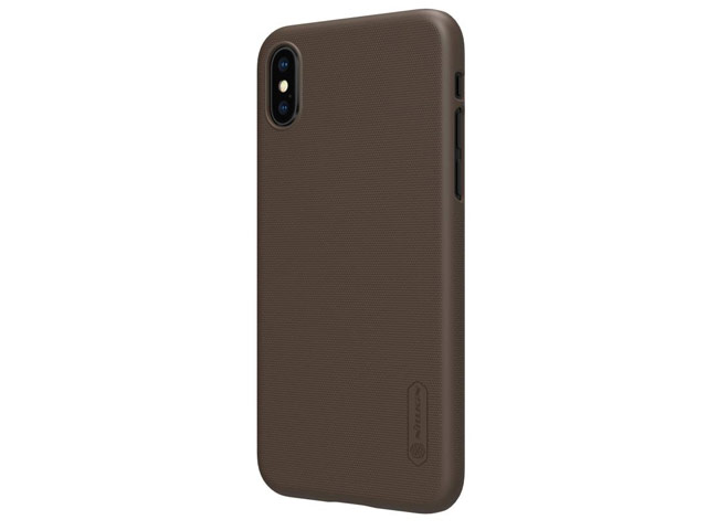 Чехол Nillkin Hard case для Apple iPhone X (темно-коричневый, пластиковый)