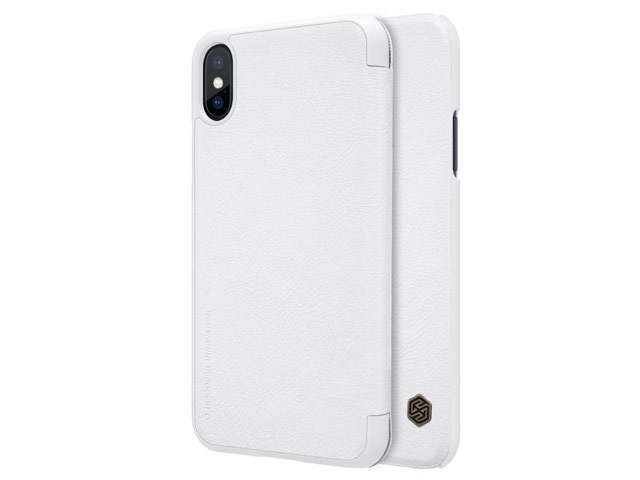 Чехол Nillkin Qin leather case для Apple iPhone X (белый, кожаный)