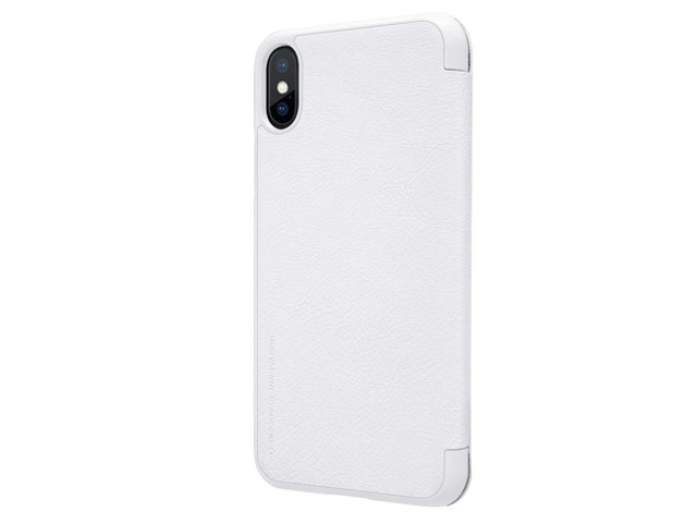 Чехол Nillkin Qin leather case для Apple iPhone X (белый, кожаный)
