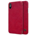 Чехол Nillkin Qin leather case для Apple iPhone X (красный, кожаный)