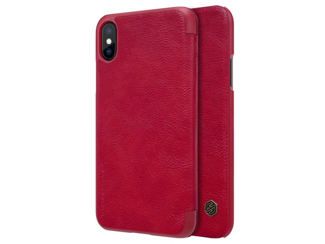 Чехол Nillkin Qin leather case для Apple iPhone X (красный, кожаный)