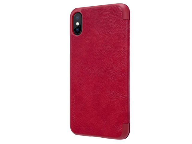 Чехол Nillkin Qin leather case для Apple iPhone X (красный, кожаный)