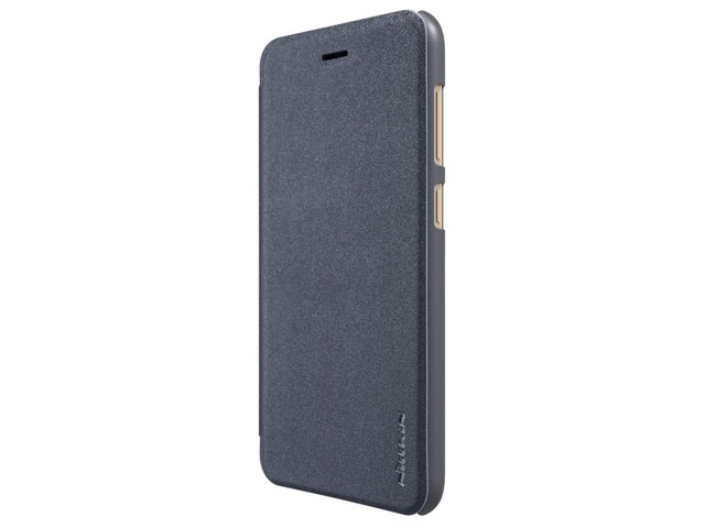 Чехол Nillkin Sparkle Leather Case для Huawei P9 lite mini (темно-серый, винилискожа)