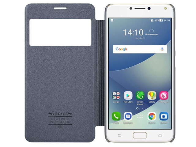 Чехол Nillkin Sparkle Leather Case для Asus Zenfone 4 Max ZC554KL (темно-серый, винилискожа)
