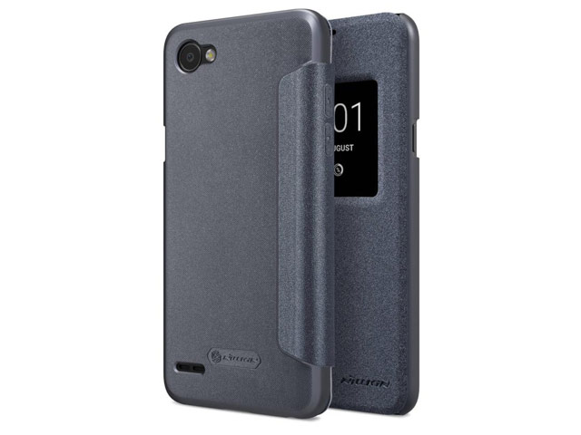 Чехол Nillkin Sparkle Leather Case для LG Q6 (темно-серый, винилискожа)