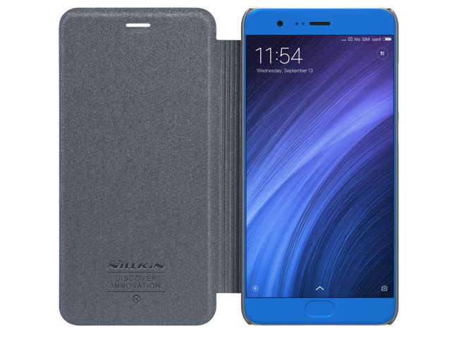 Чехол Nillkin Sparkle Leather Case для Xiaomi Mi Note 3 (темно-серый, винилискожа)