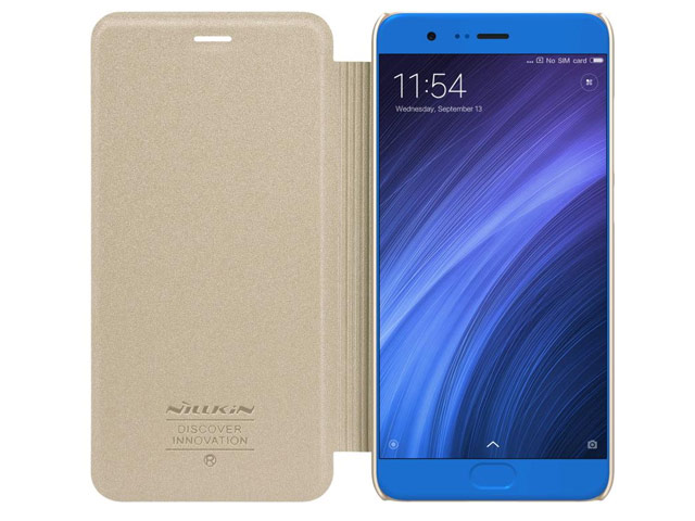 Чехол Nillkin Sparkle Leather Case для Xiaomi Mi Note 3 (золотистый, винилискожа)