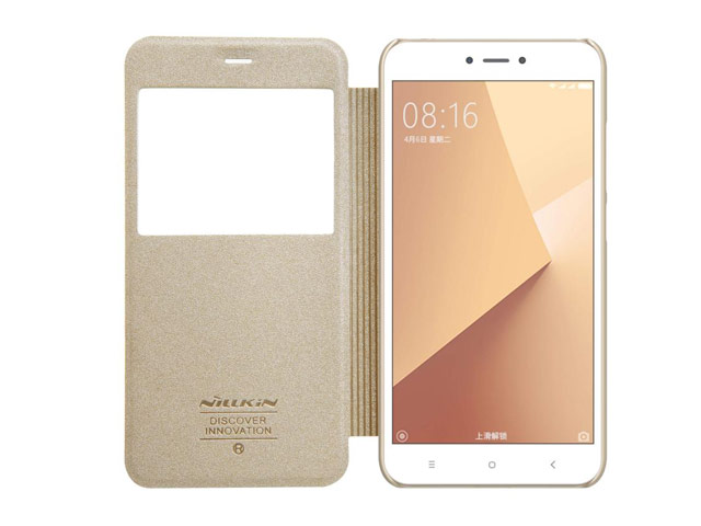 Чехол Nillkin Sparkle Leather Case для Xiaomi Redmi Note 5A (золотистый, винилискожа)