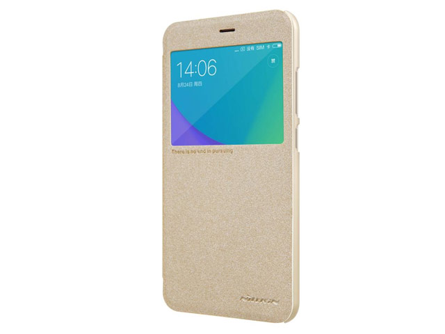 Чехол Nillkin Sparkle Leather Case для Xiaomi Redmi Note 5A prime (золотистый, винилискожа)